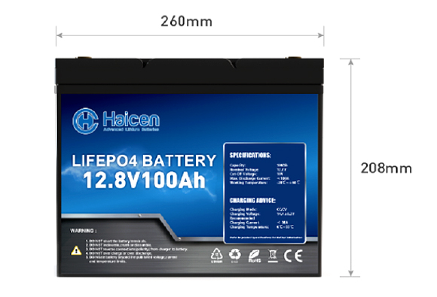HCG24S(BCI Group 24) Series-12V100/120/135Ah Smart LiFePO4 Lithium Battery - product image 1