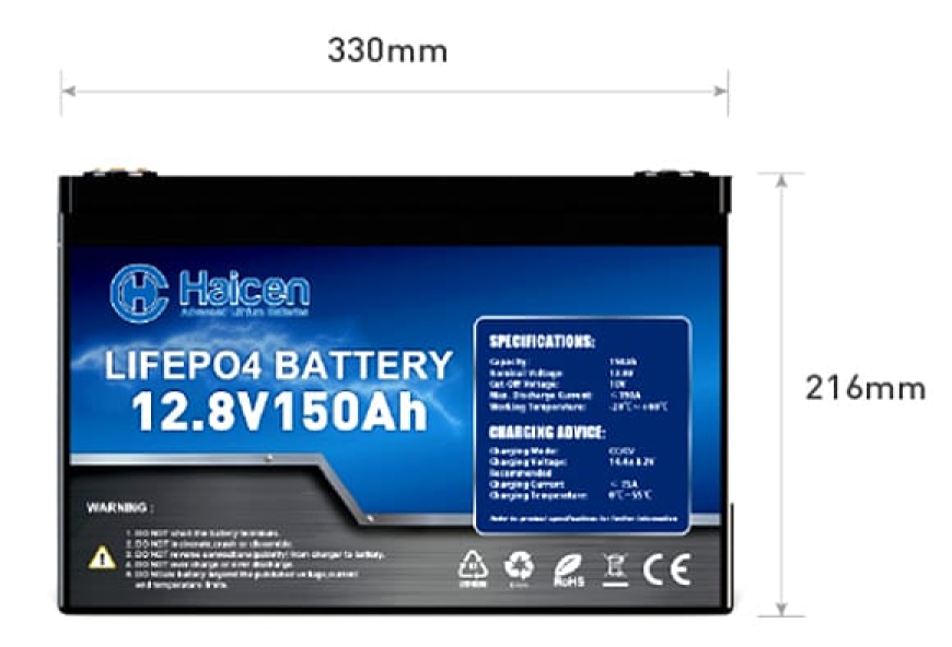 HCG31S(BCI Group 31) Series-12V132/150165Ah Smart LiFePO4 Lithium Batteries - product image 1
